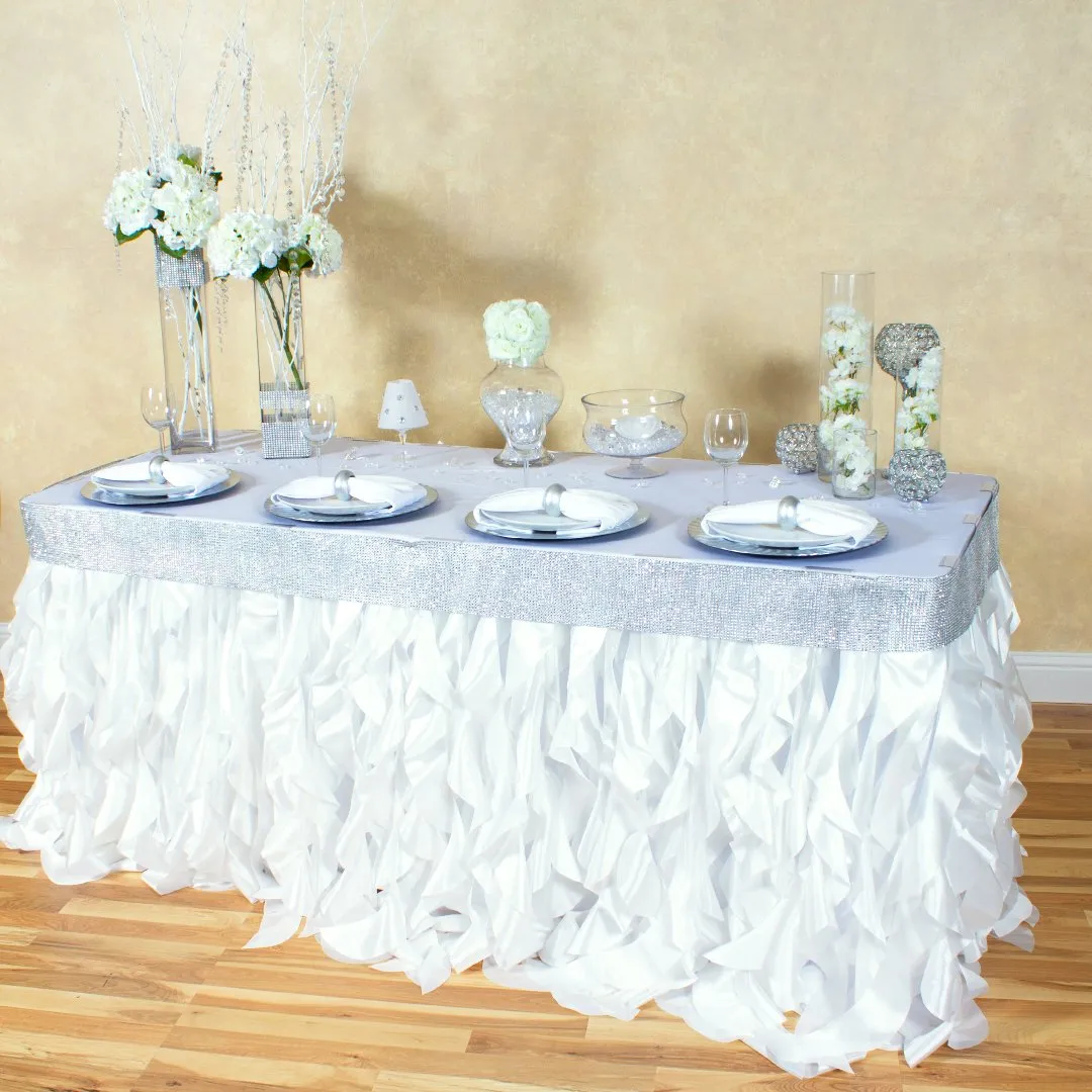 21 ft. Curly Willow Table Skirt (12 Colors)