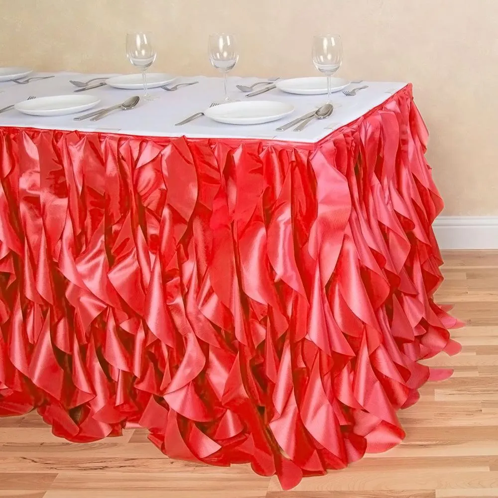 21 ft. Curly Willow Table Skirt (12 Colors)