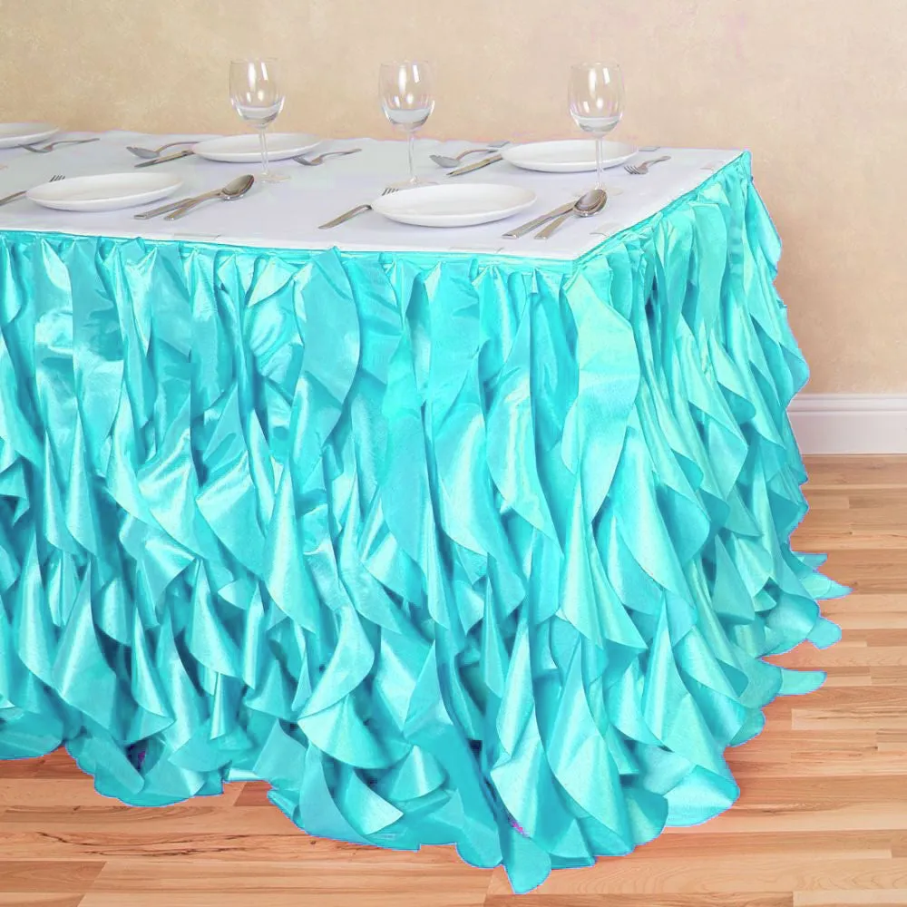 21 ft. Curly Willow Table Skirt (12 Colors)