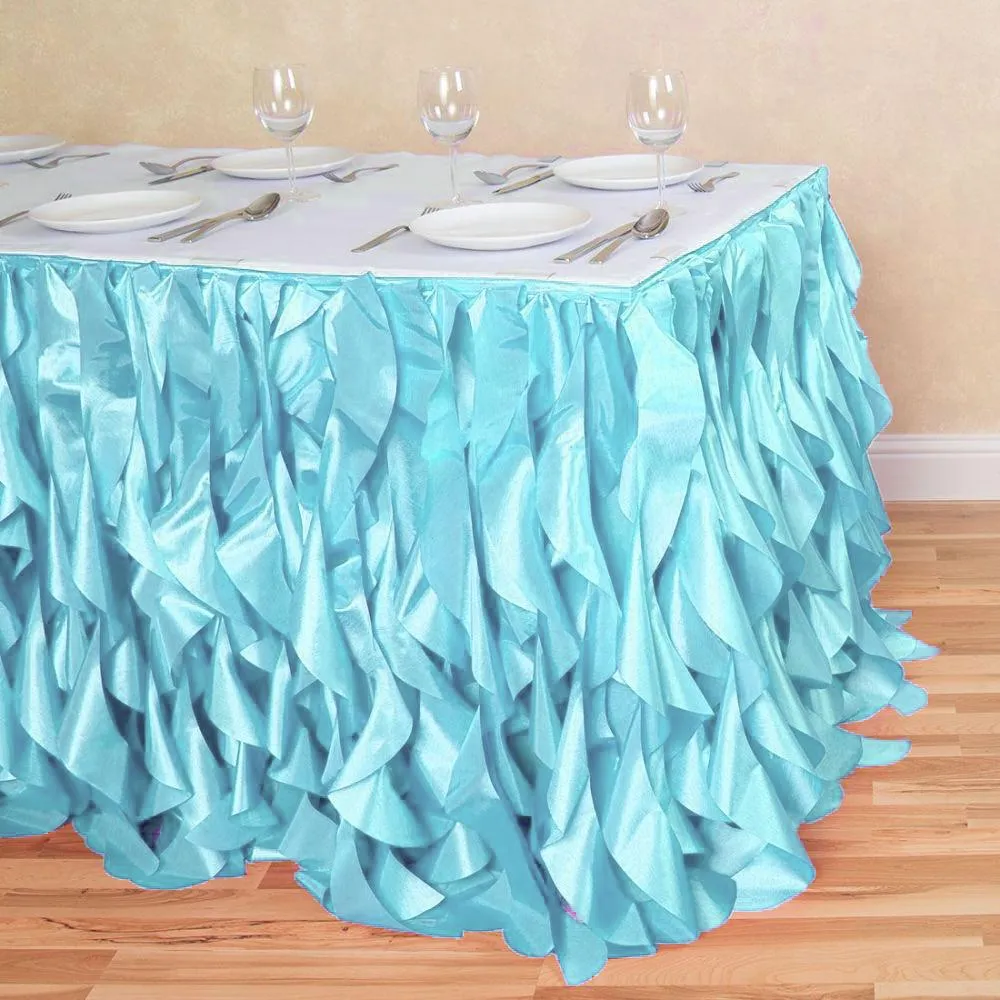 21 ft. Curly Willow Table Skirt (12 Colors)