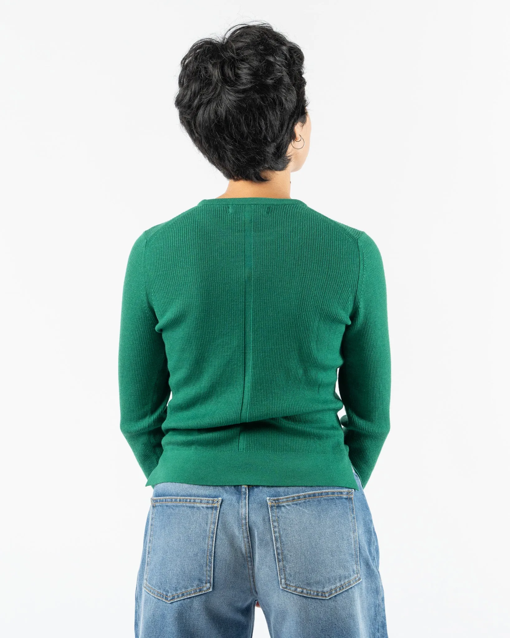 Alex Mill Ava Fine Gauge Sweater in Emerald