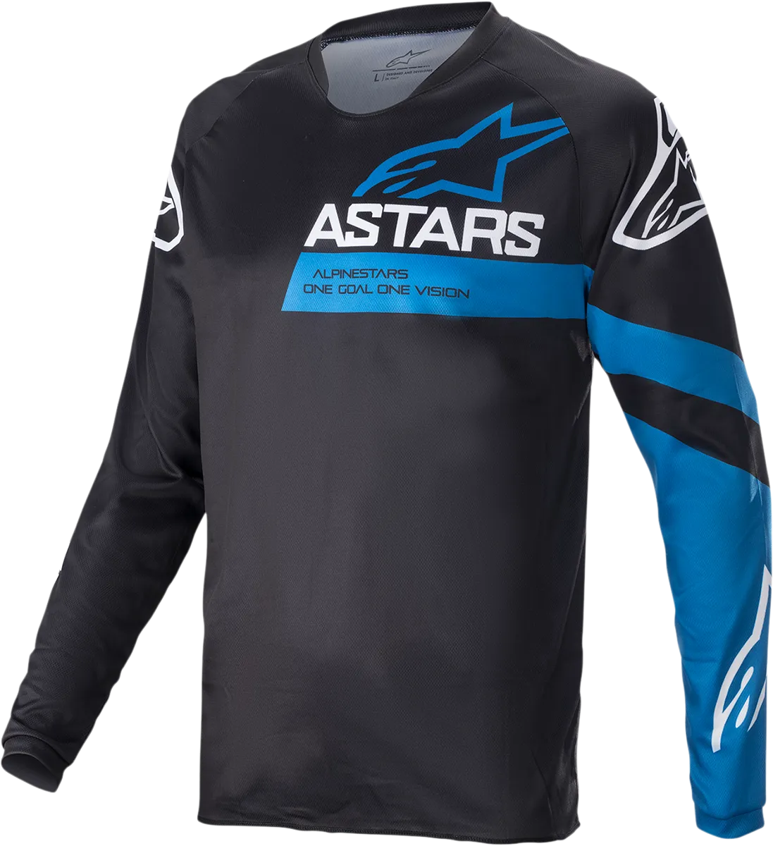 ALPINESTARS Racer V3 Long-Sleeve Jersey - Black/Bright Blue - 2XL 1762822-1078-2X