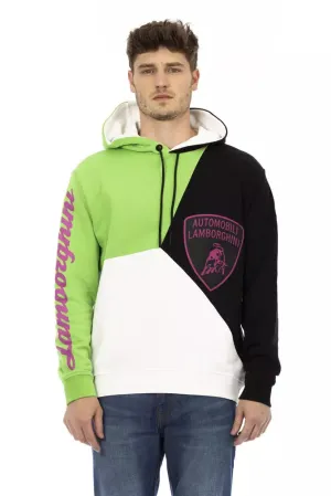 Automobili Lamborghini White Cotton Men Hoodie