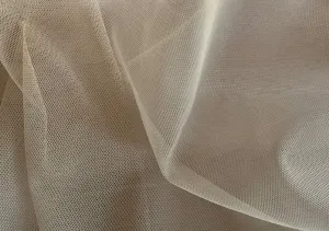 Beige Soft Matte Polyester Tulle