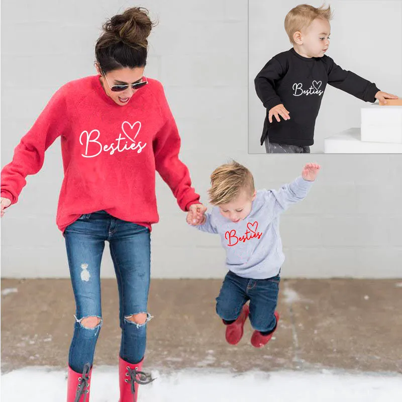 Besties Large Logo Mum & Kid Matching Sweaters (MRK X)