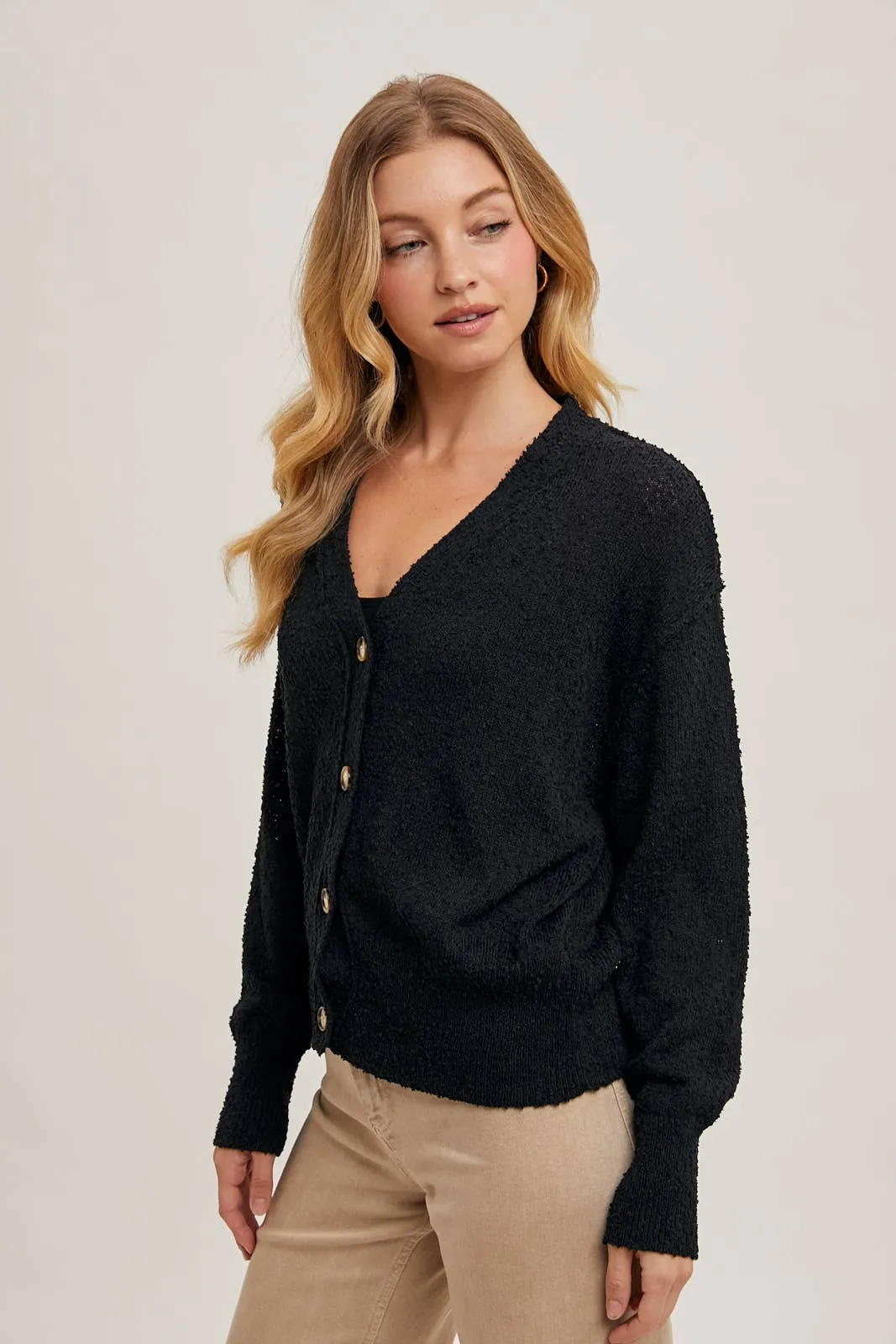 Black Betty Button-Down Cardigan