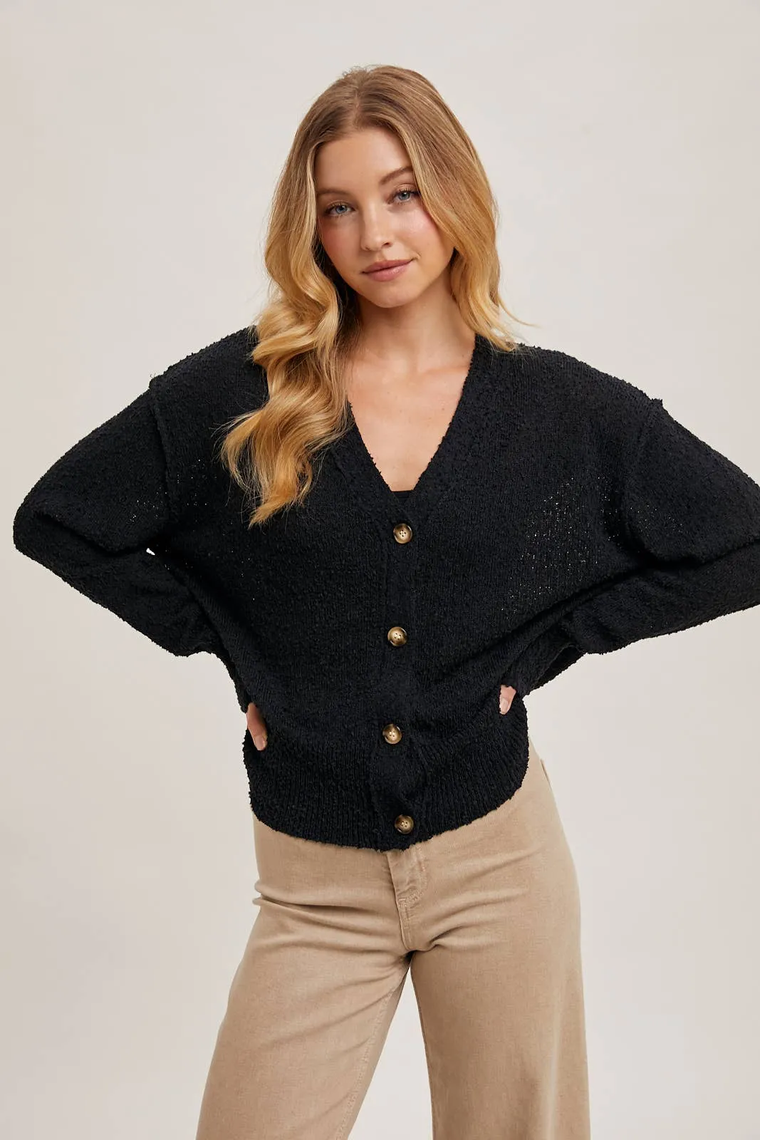 Black Betty Button-Down Cardigan