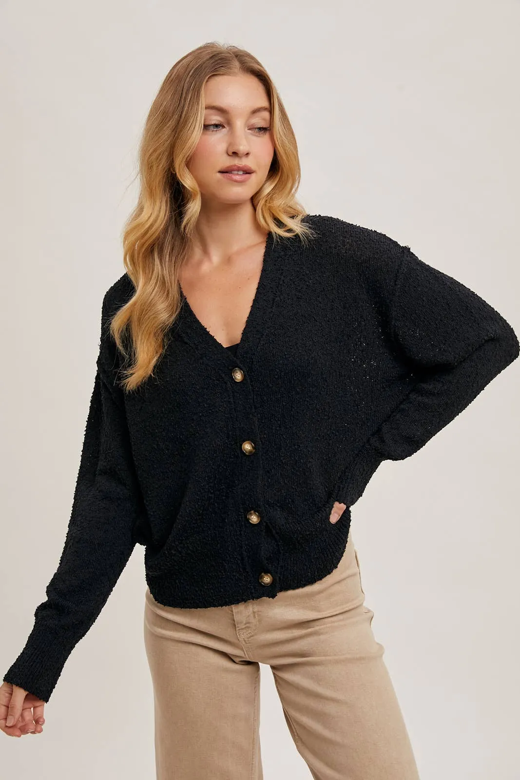 Black Betty Button-Down Cardigan