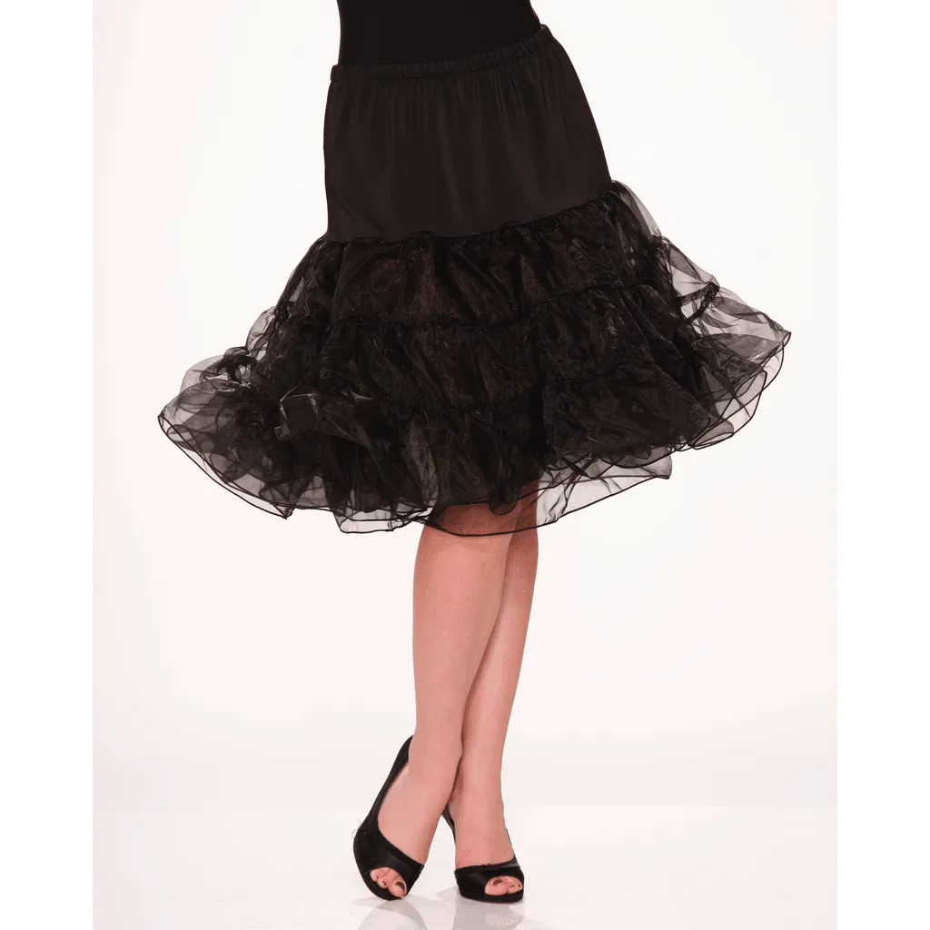 Black Tea Length Petticoat