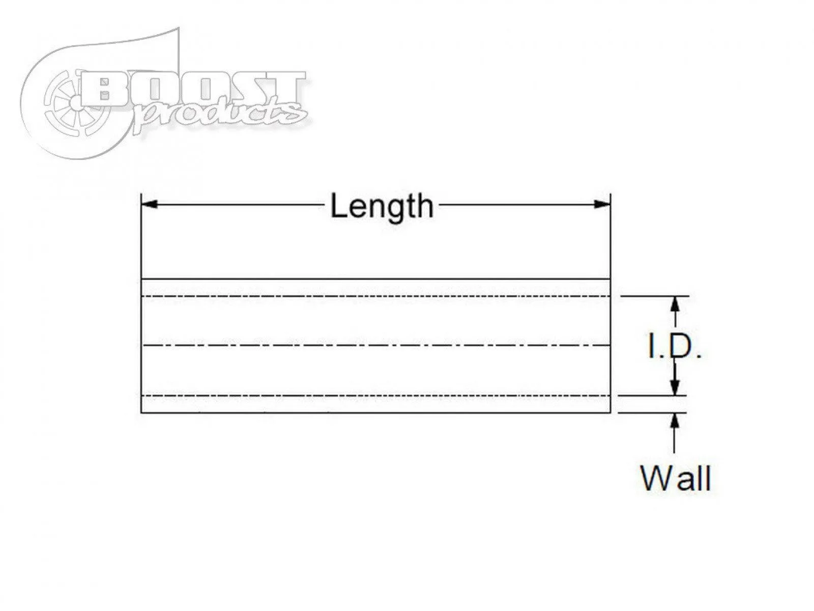 BOOST Products Silicone Coupler 57mm (2-1/4") ID, 75mm (3") Length, Black