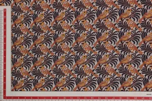 Brown Birds Prints Fabric