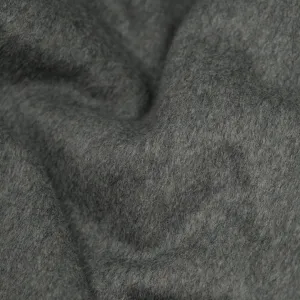Brushed Melton Wool Blend Coating - Heather Grey