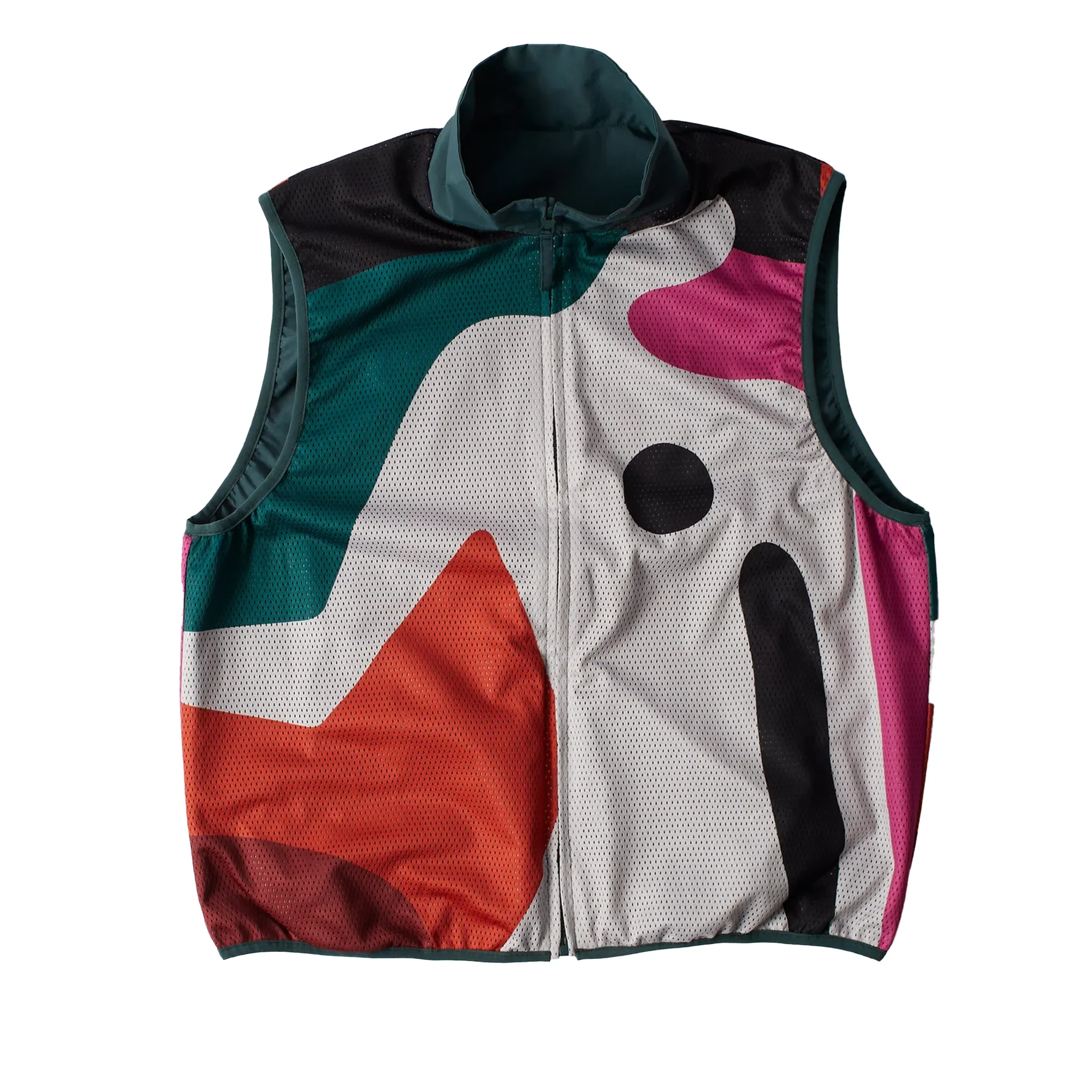 By Parra Ghost Cave Reversible Vest Green