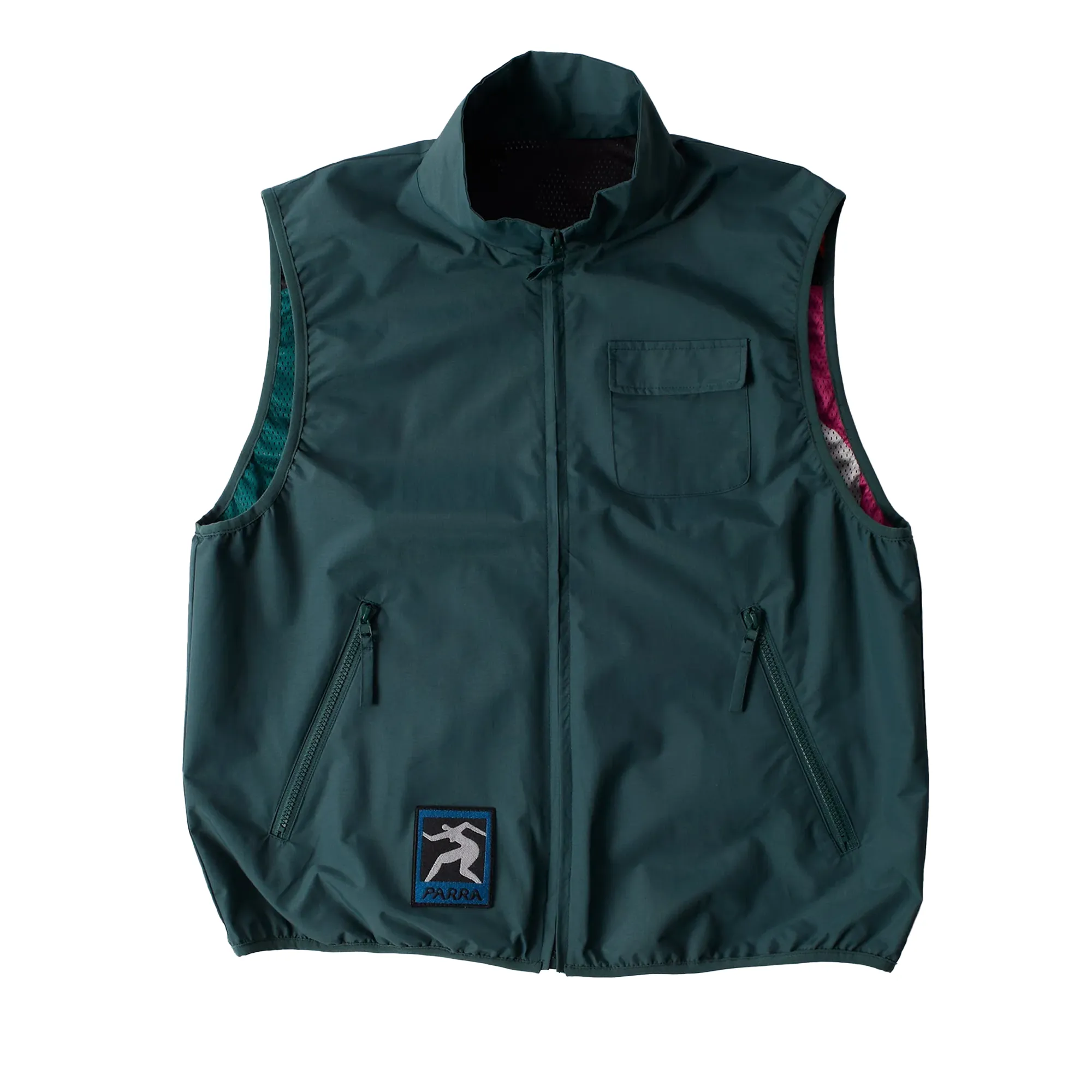 By Parra Ghost Cave Reversible Vest Green