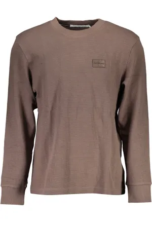 Calvin Klein Brown Cotton Men Sweater