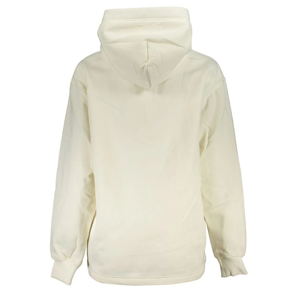 Calvin Klein Chic White Hooded Fleece Sweatshirt