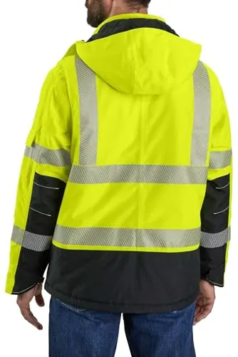 Carhartt 106694 Men's High-Visibility Waterproof Loose Fit Heavyweight Insulated Class 3 Jacket