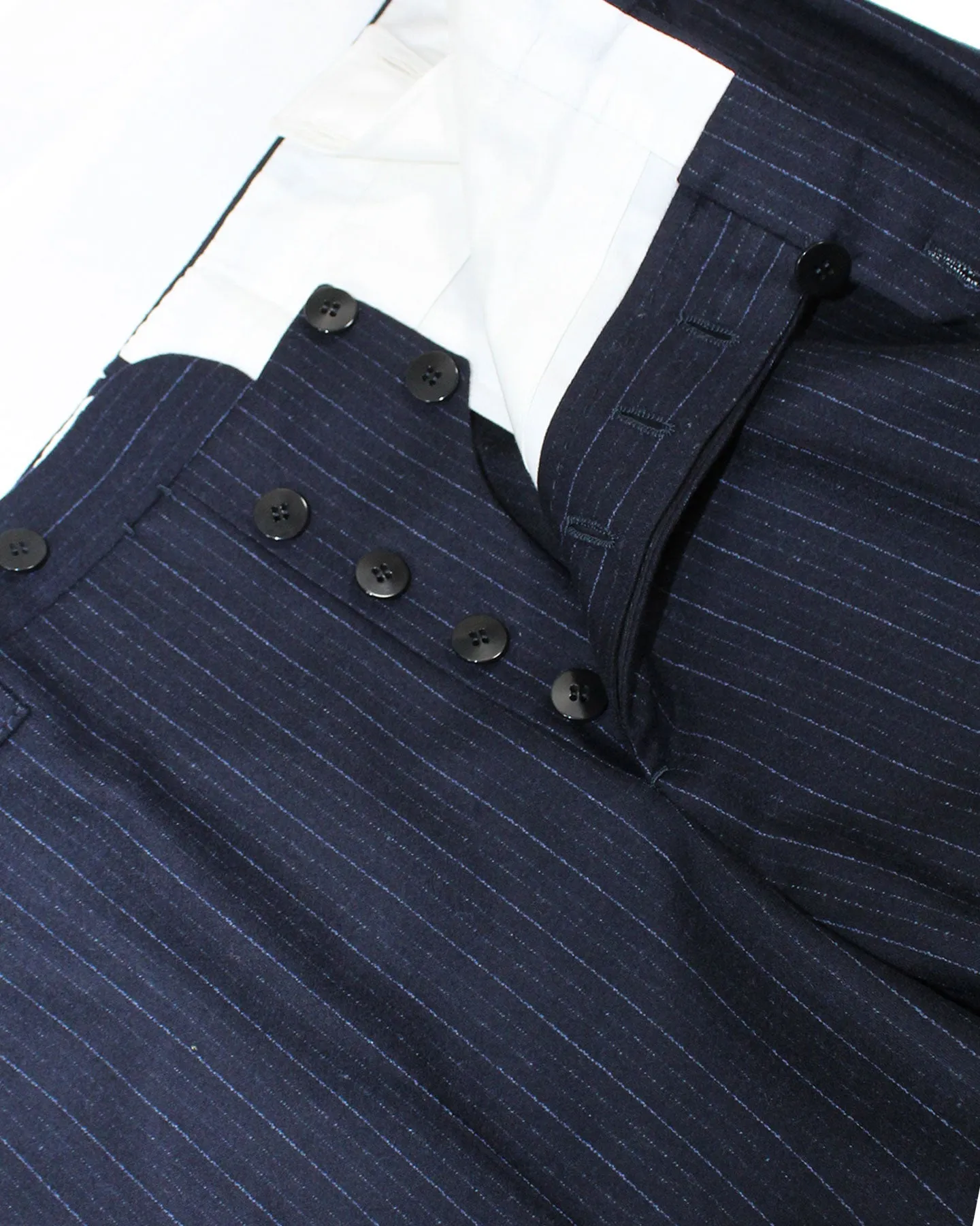 Cesare Attolini Suit Midnight Blue Pin Stripe - Wool EU 46/ US 36