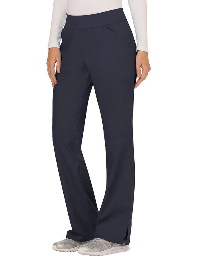 Cherokee Workwear Revolution Women's Mid Rise Straight Leg Pull-on Petite Pant