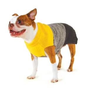 Color Block Dog Sweater - Yellow