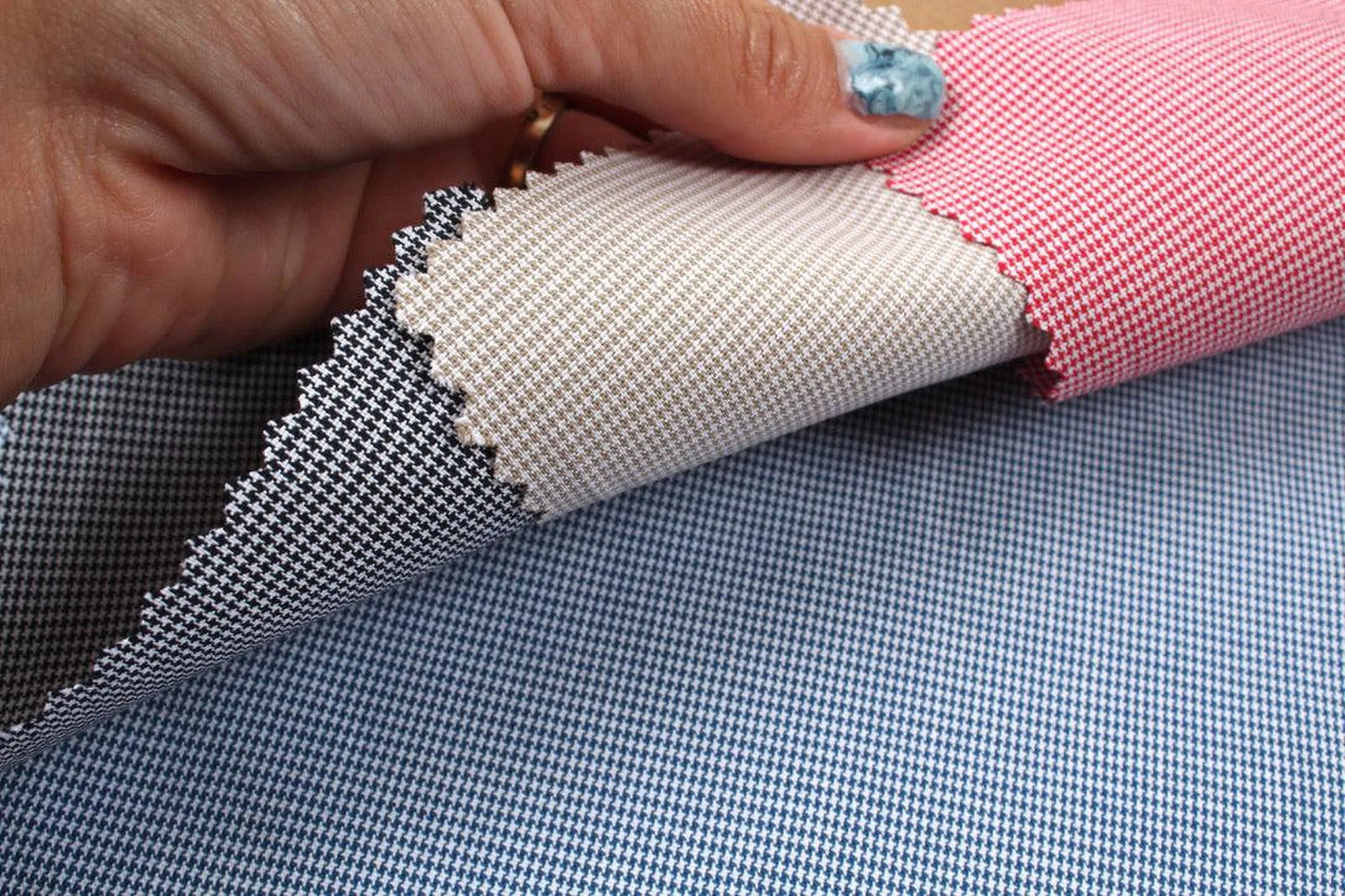 Cotton Stretch Houndstooth for Trousers