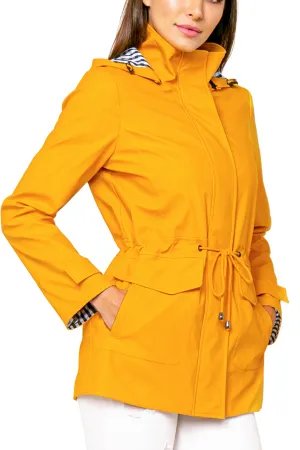 Derek Hooded Trench Rain Coat