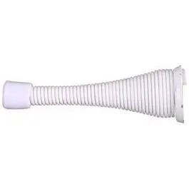 Doorstop, Spring, White, 3-In., 2-Pk.