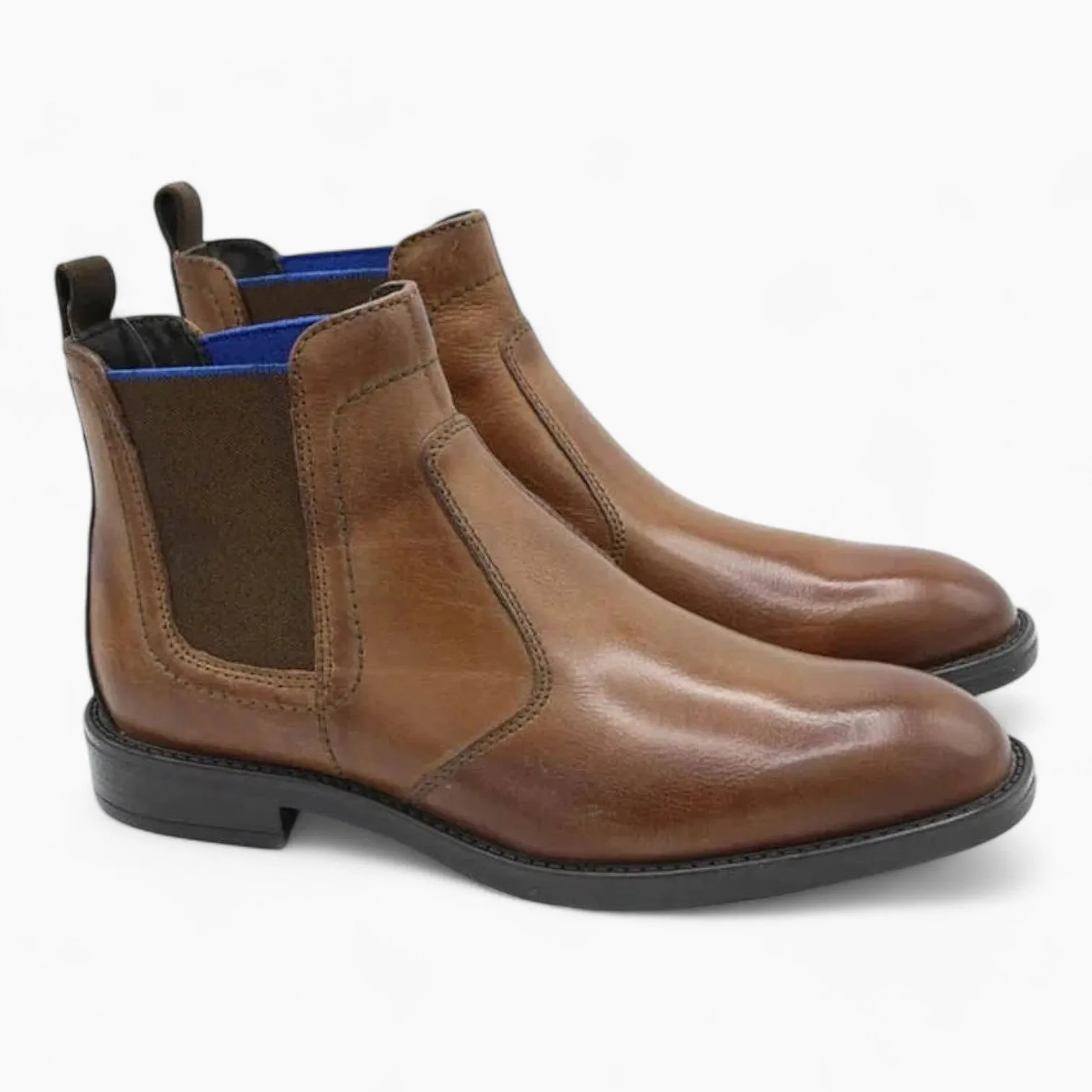 Dubarry Senna Men's Tan Chelsea Boots – Leather Pull-On with Elastic Gusset