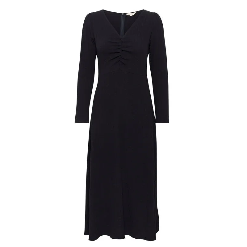 Elfrida Long Dress in Dark Navy