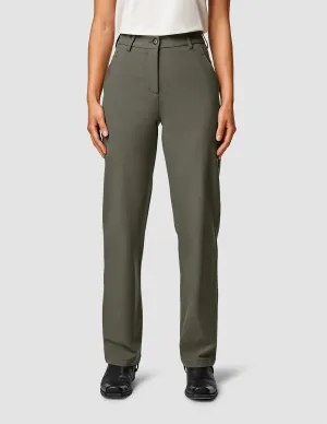 Essential Pants Straight Dark Olive