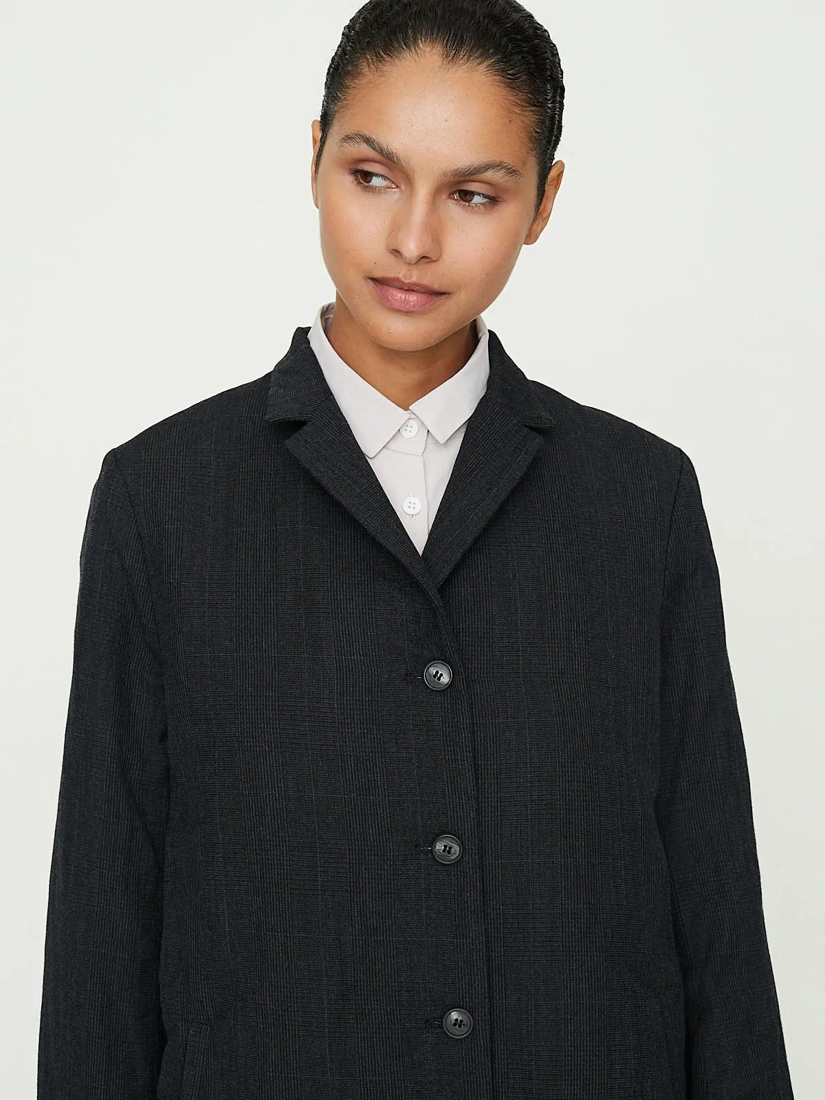 Farmer Coat in Charcoal Check