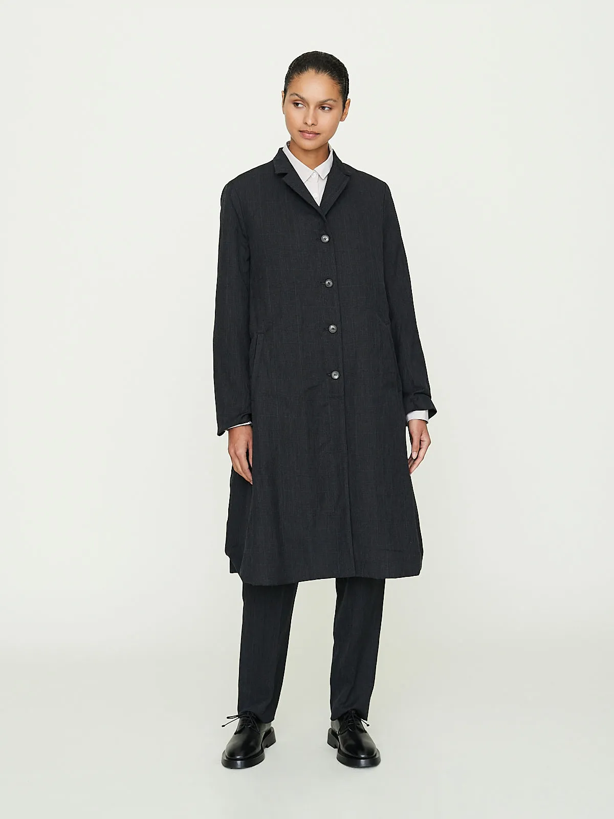 Farmer Coat in Charcoal Check