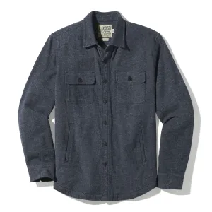 Flannel Twill Shirt Jacket - Sky Captain