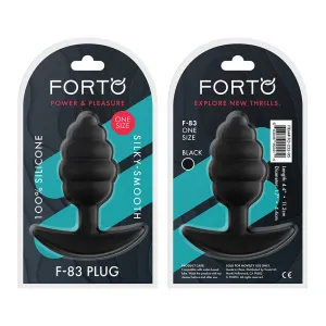 Forto F-83 Spiral Silicone Anal Plug Black