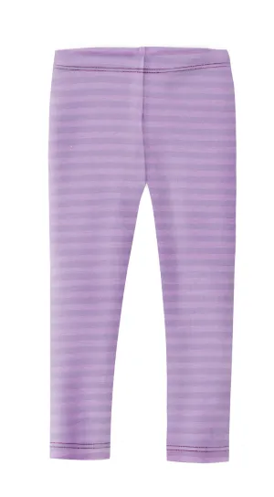 Girls Soft Stripe Leggings  | Lavender