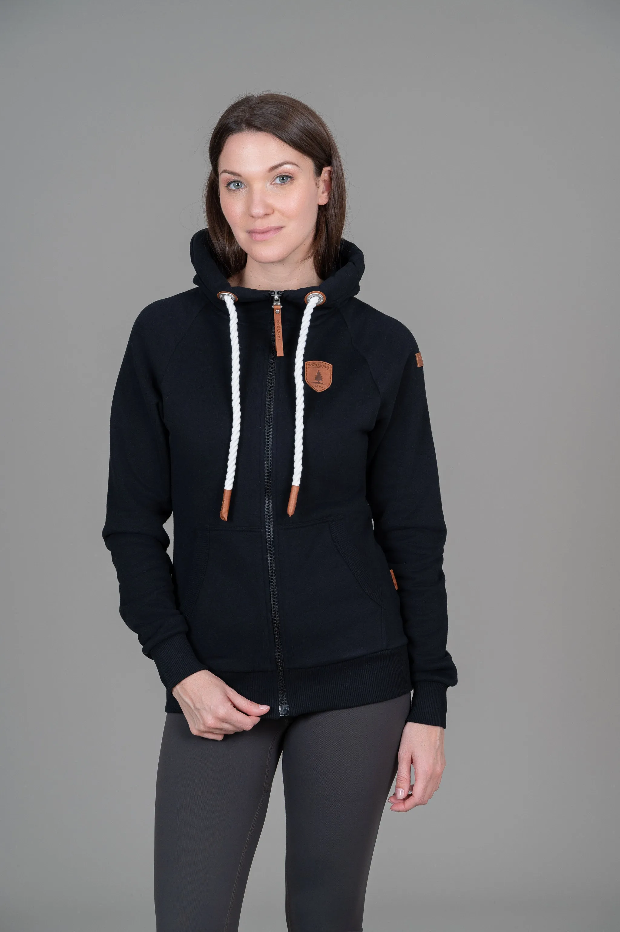 Hera Black Full-Zip Hoodie