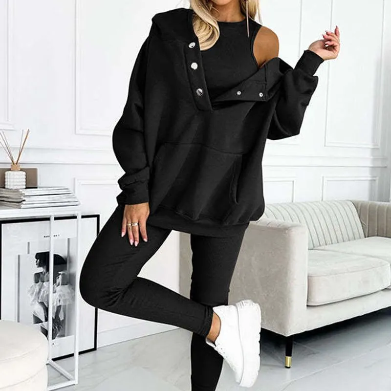 Hooded Casual and Comfortable Sweatshirt Suit