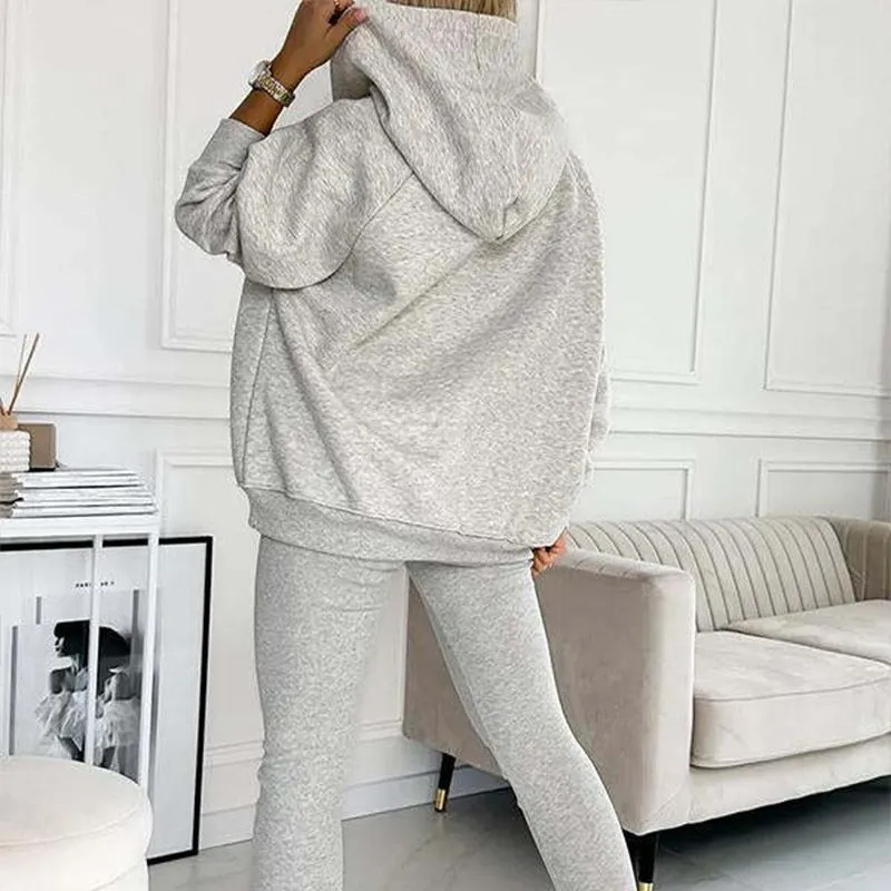 Hooded Casual and Comfortable Sweatshirt Suit