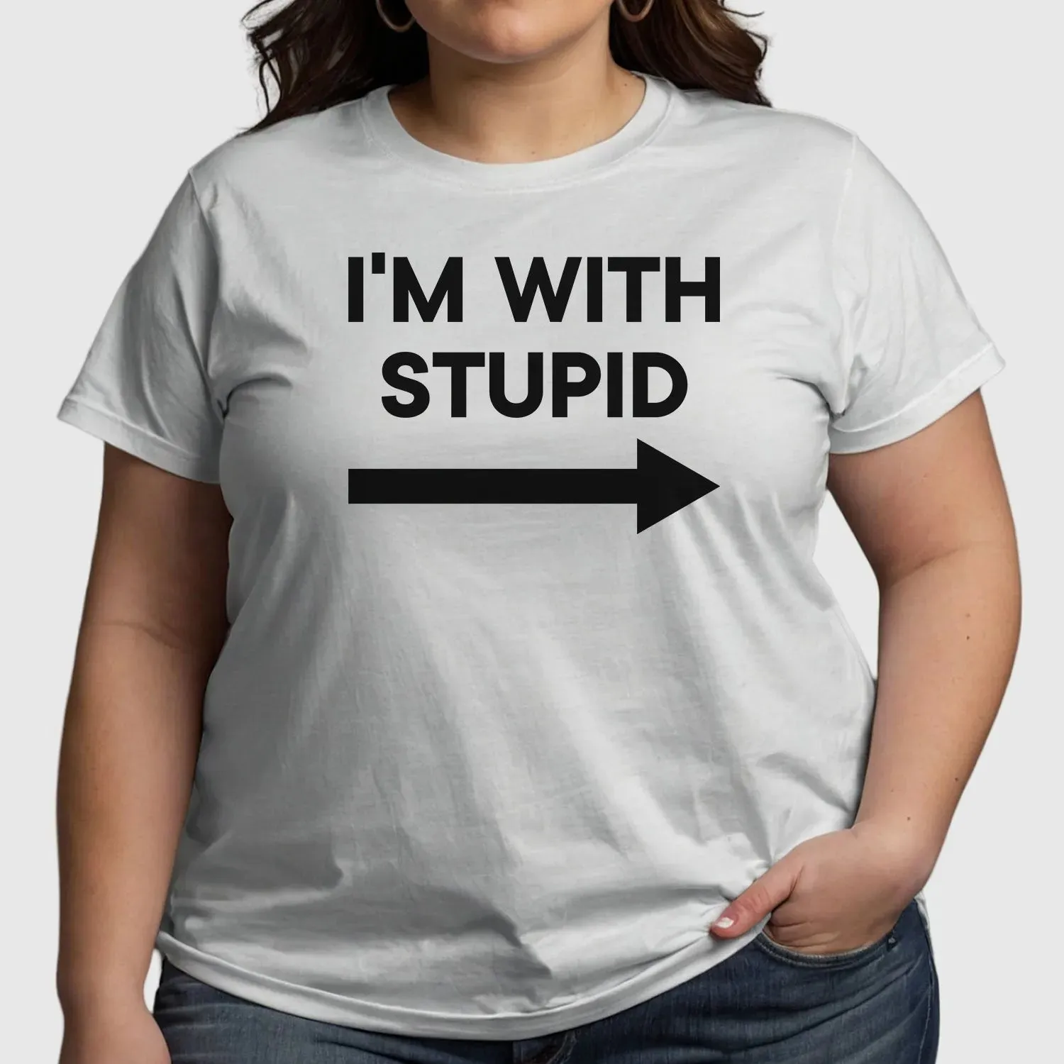 Humorous 'I'm With Stupid' Best Mate Tees - Novelty Birthday Gift