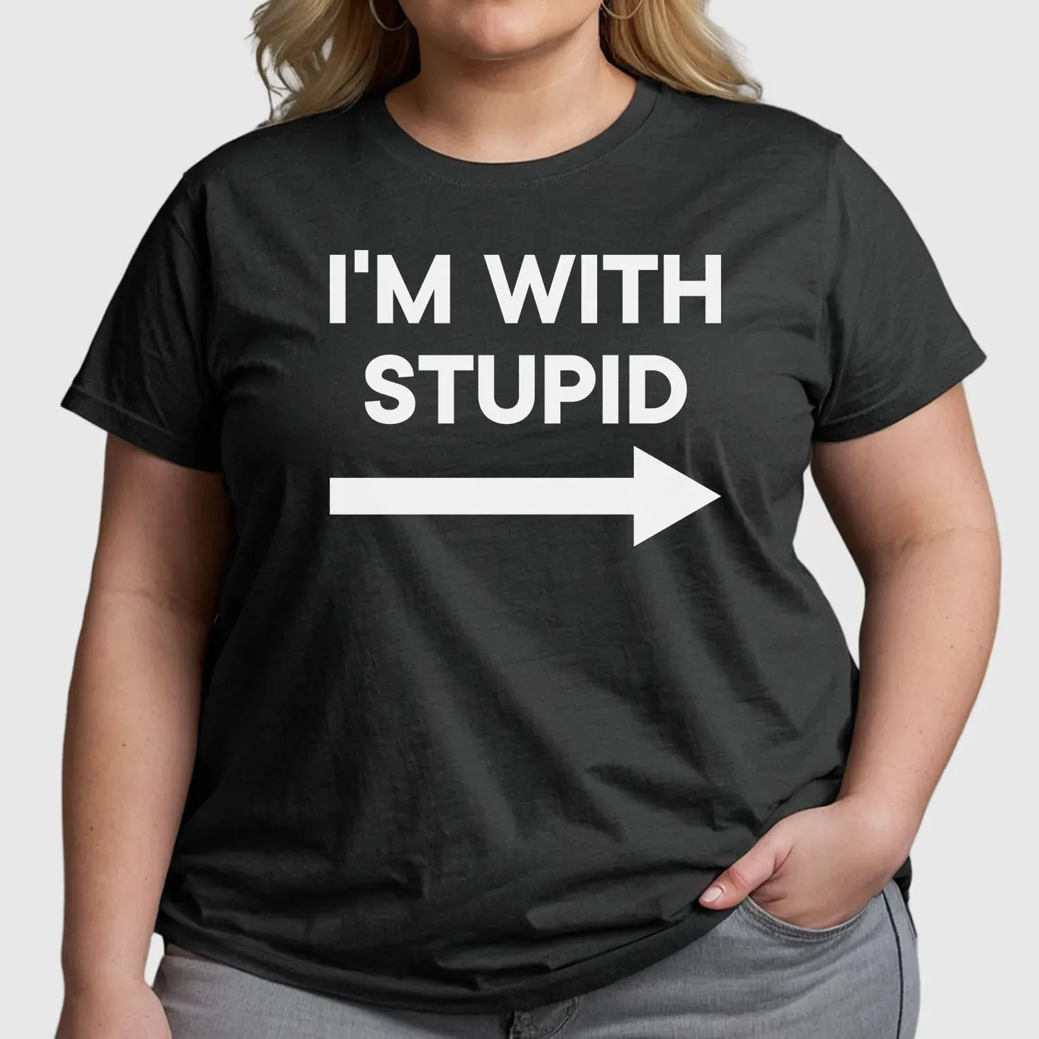 Humorous 'I'm With Stupid' Best Mate Tees - Novelty Birthday Gift