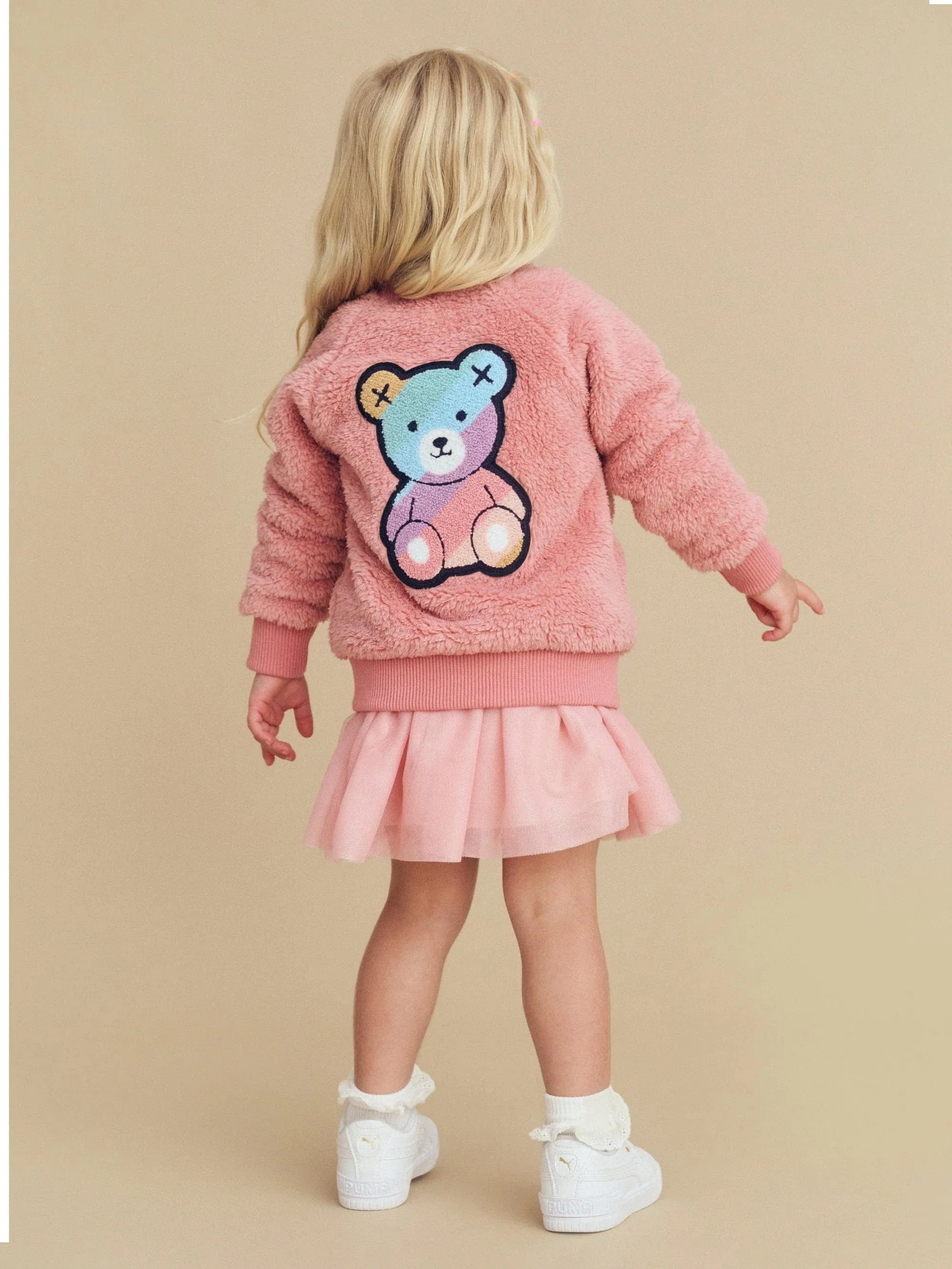 Huxbaby Rainbow Bear Fur Jacket