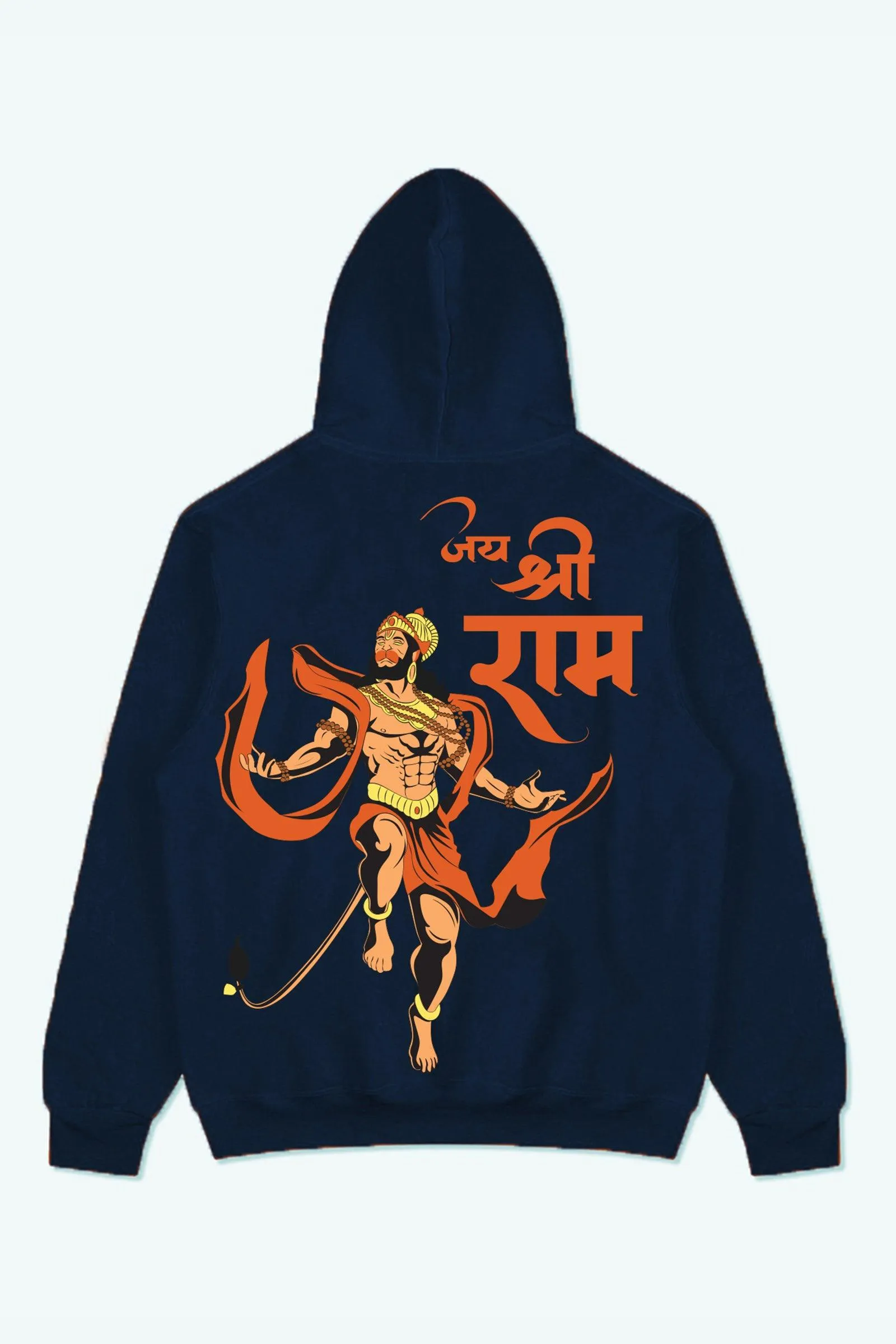 Jai Shree Ram Hanuman Ji Hoodie (Navy Blue)