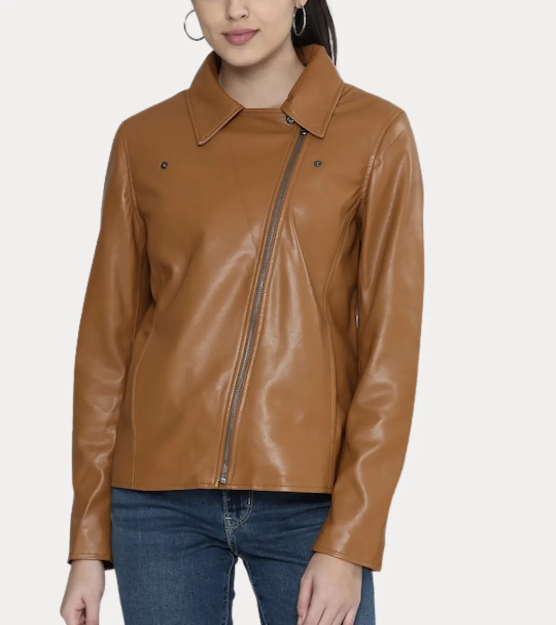 Kylie Brown Women's Biker Leather Jacket