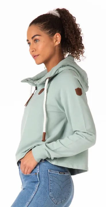 Leelee Lux Green Bay Half-Zip Hoodie