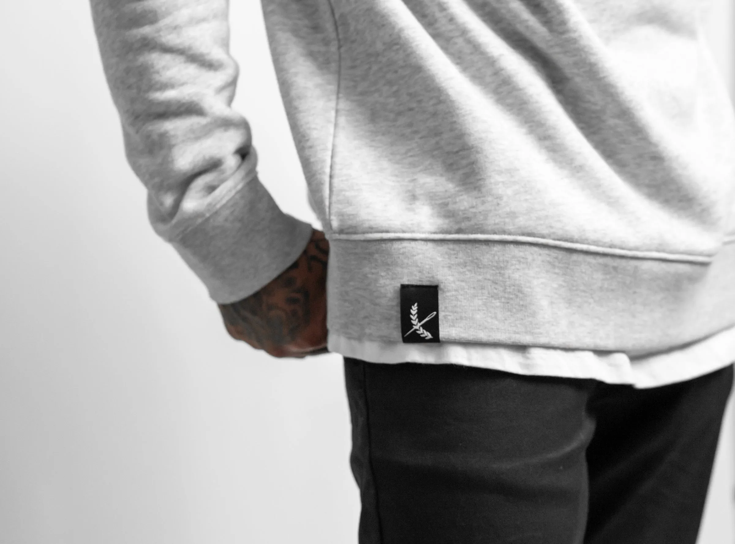 Logo Drive Crewneck - Heather Grey