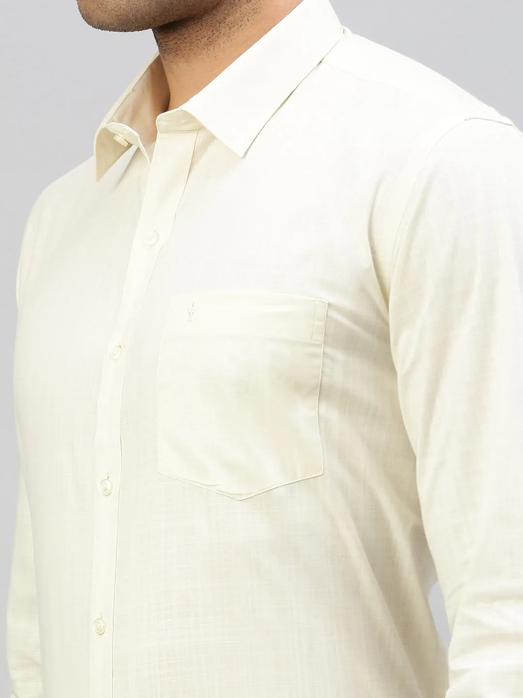 Men 100% Cotton Shirt Cream T37 TM1