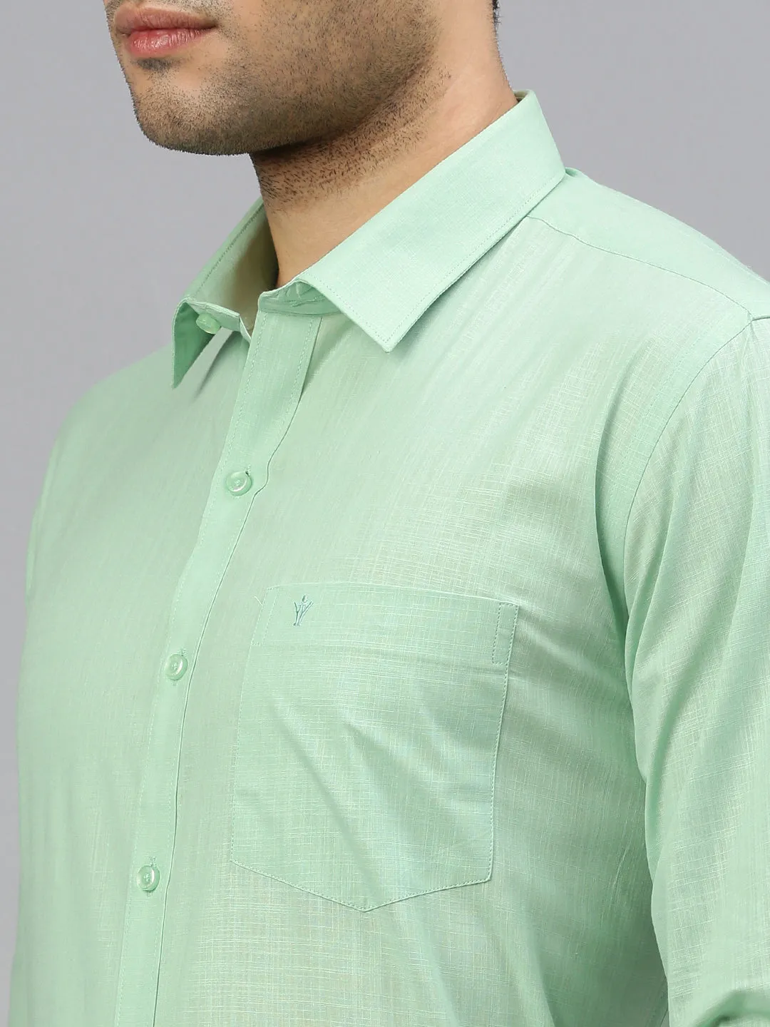 Men 100% Cotton Shirt Green T37 TM10