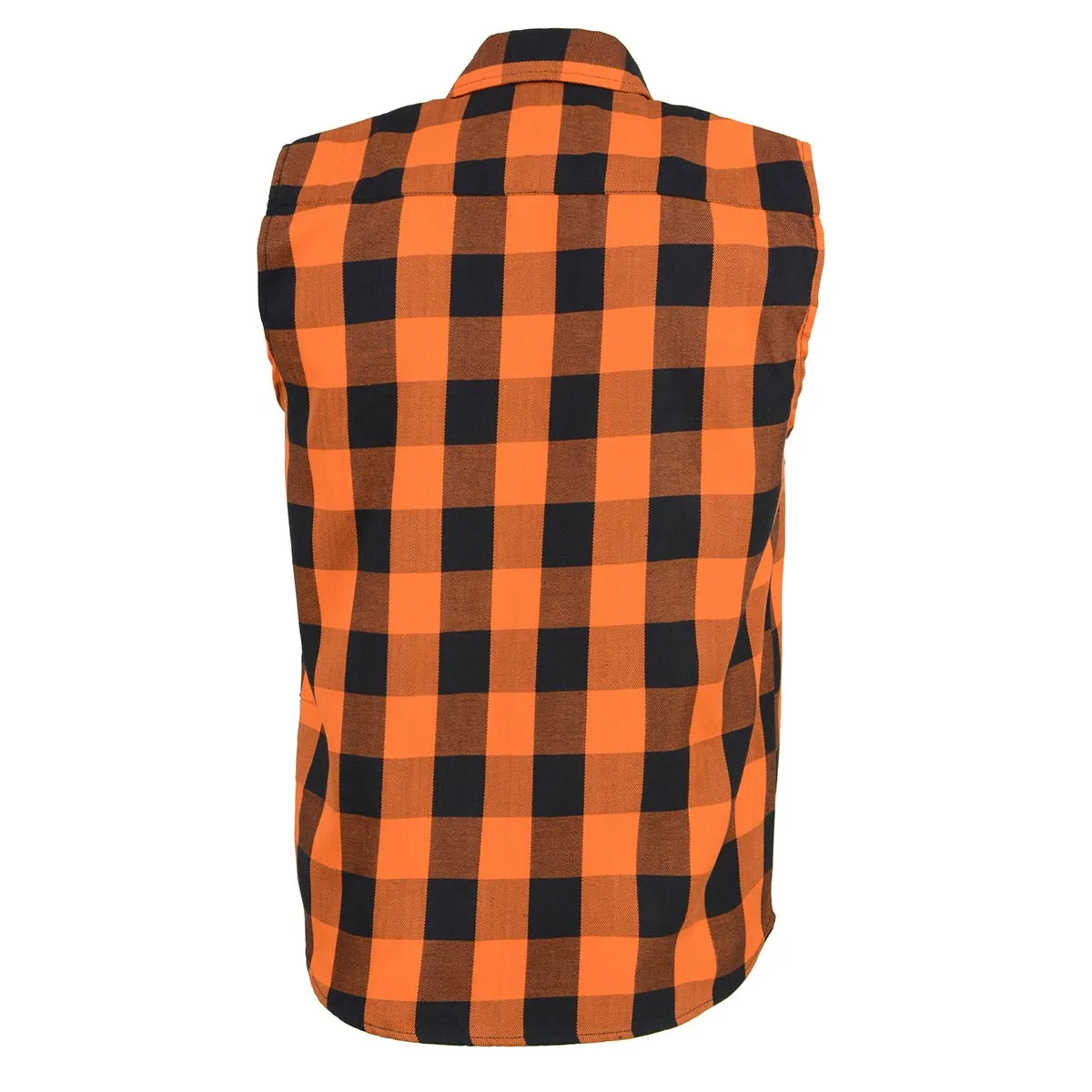 Milwaukee Leather MPM1655 Men’s Classic Black and Orange Button-Down