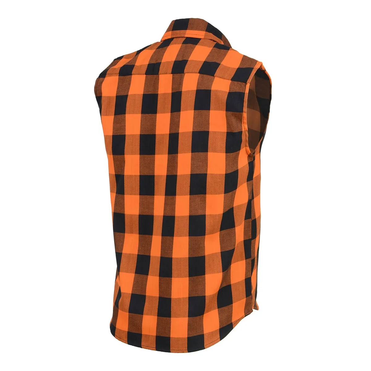 Milwaukee Leather MPM1655 Men’s Classic Black and Orange Button-Down