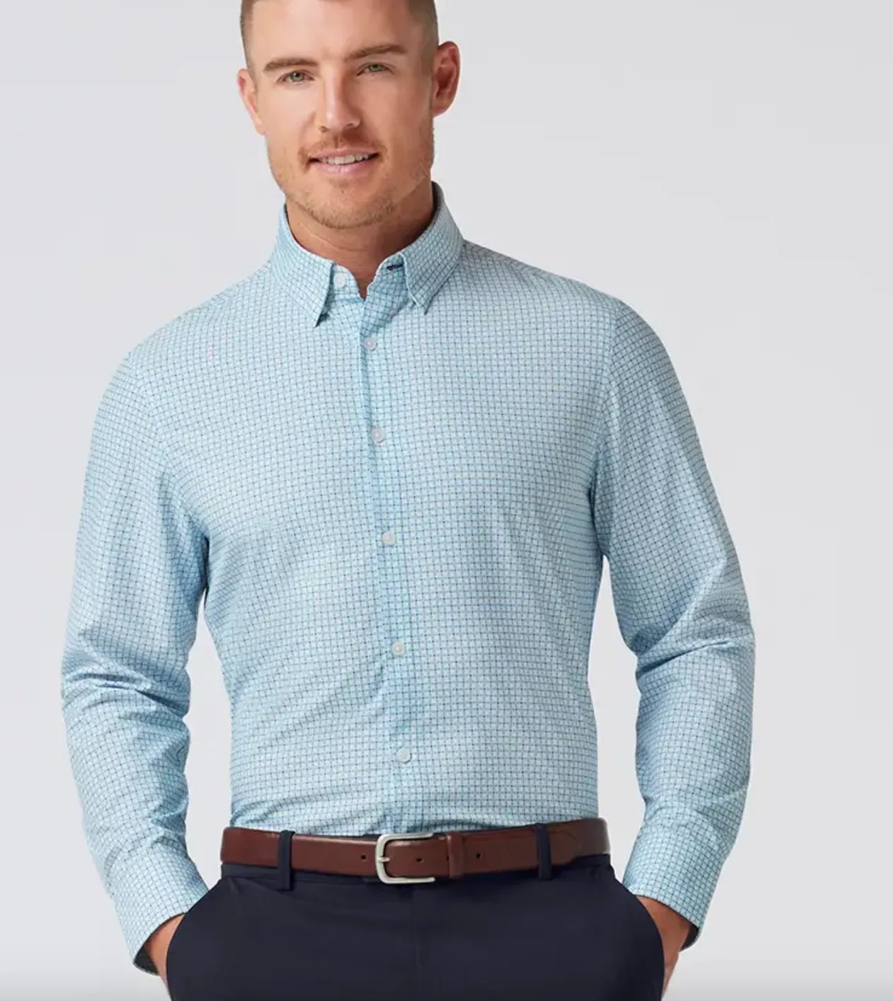 Mizzen   Main Leeward Dress Shirt Steel Blue